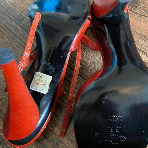 christian dior orange sandals